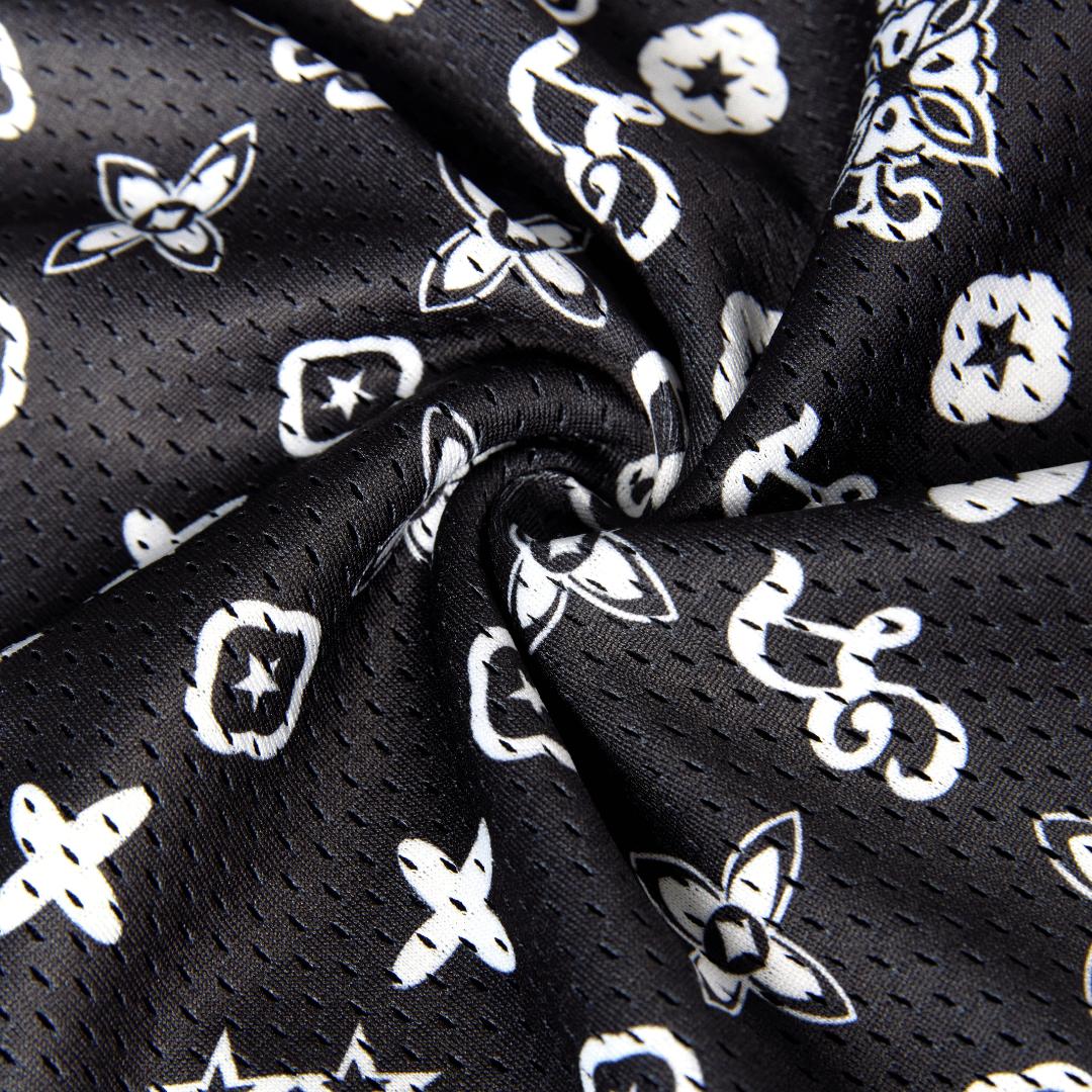 Black Monogram Shorts