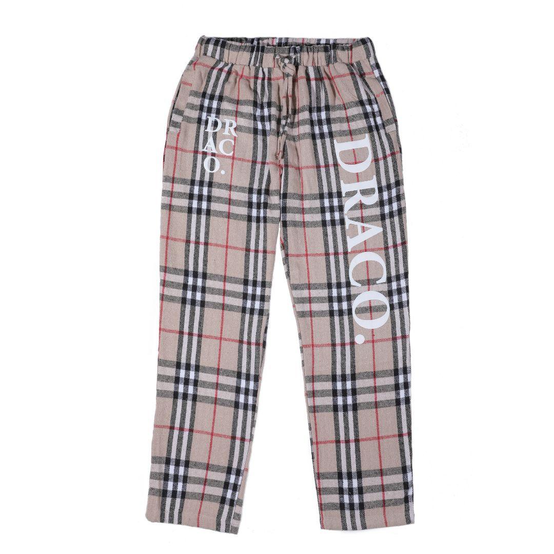 Draco Pajamas - Beige Plaid