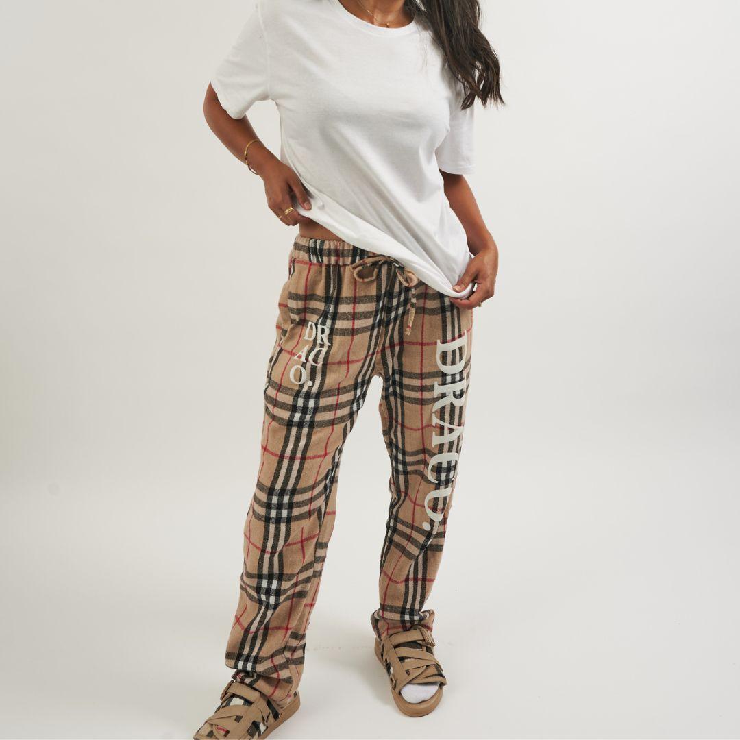 Draco Pajamas - Beige Plaid