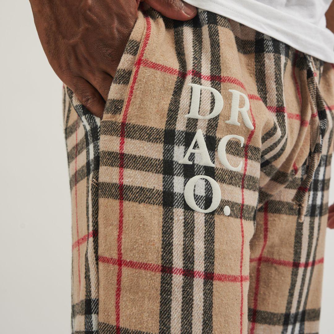 Draco Pajamas - Beige Plaid