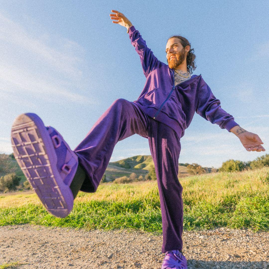 Draco Velour Tracksuit - Midnight Purple