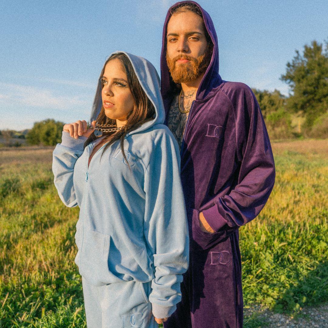 Draco Velour Tracksuit - Midnight Purple