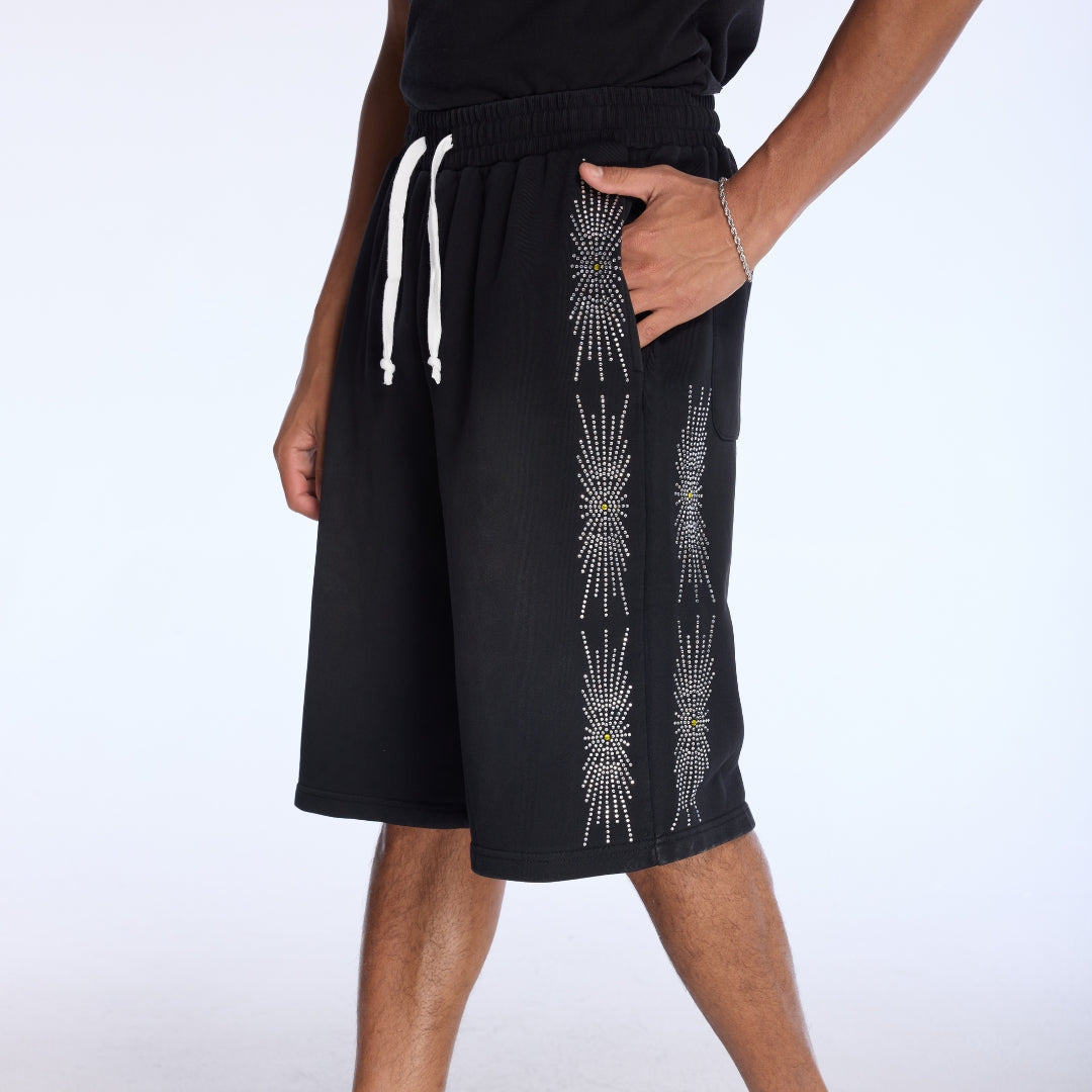 Draco Rhinestone Sweat Shorts