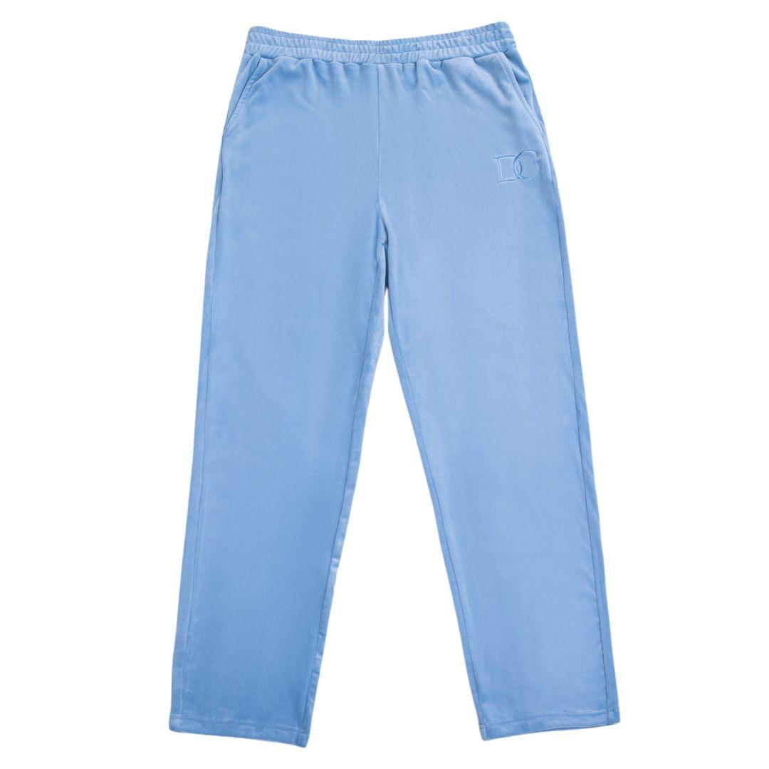 Draco Velour Tracksuit - Sky Blue