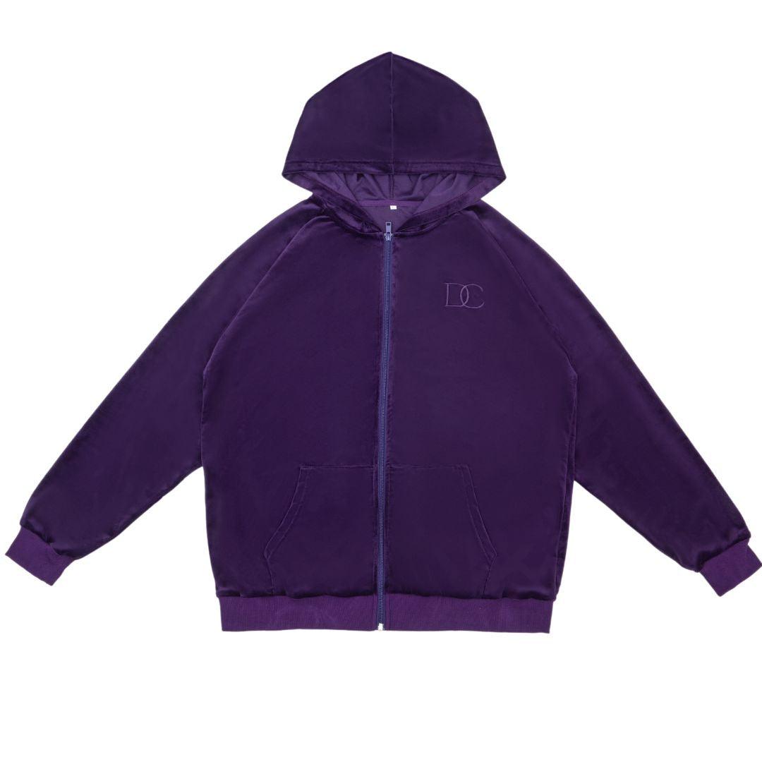 Draco Velour Tracksuit - Midnight Purple