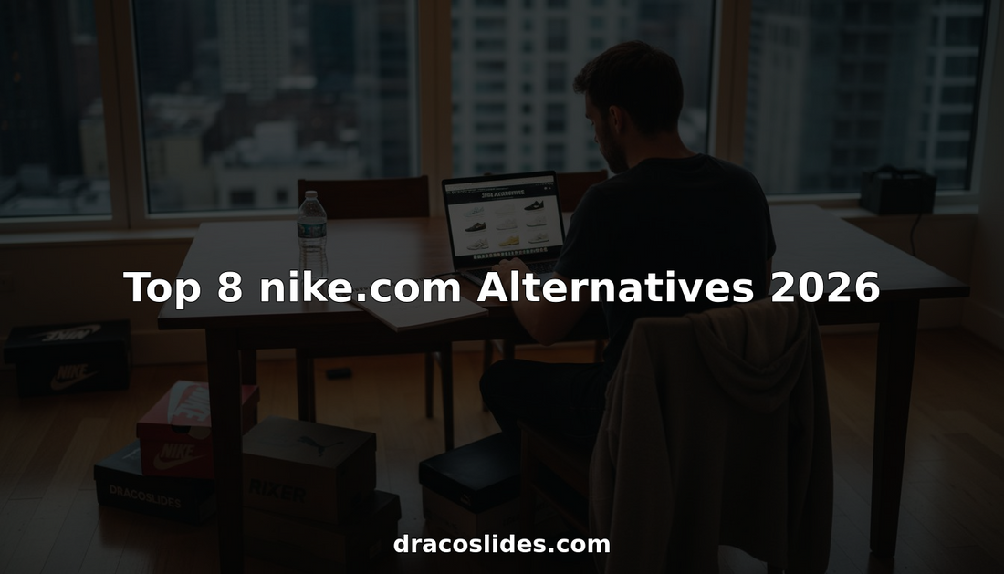 Young adult compares top footwear brands online