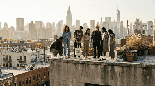 Young adults modeling trending casual footwear