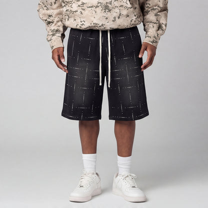 Draco Scattered Rhinestone Shorts