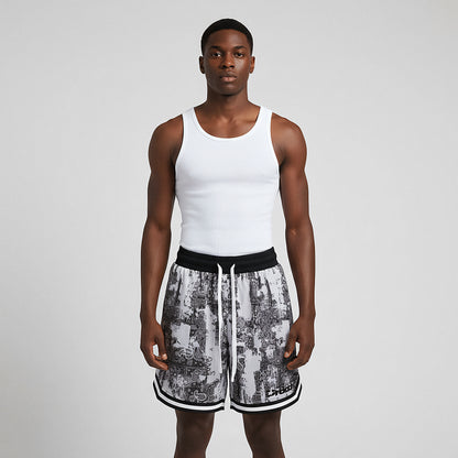 Faded Bandanna Shorts