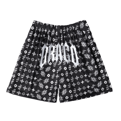 Black Monogram Shorts