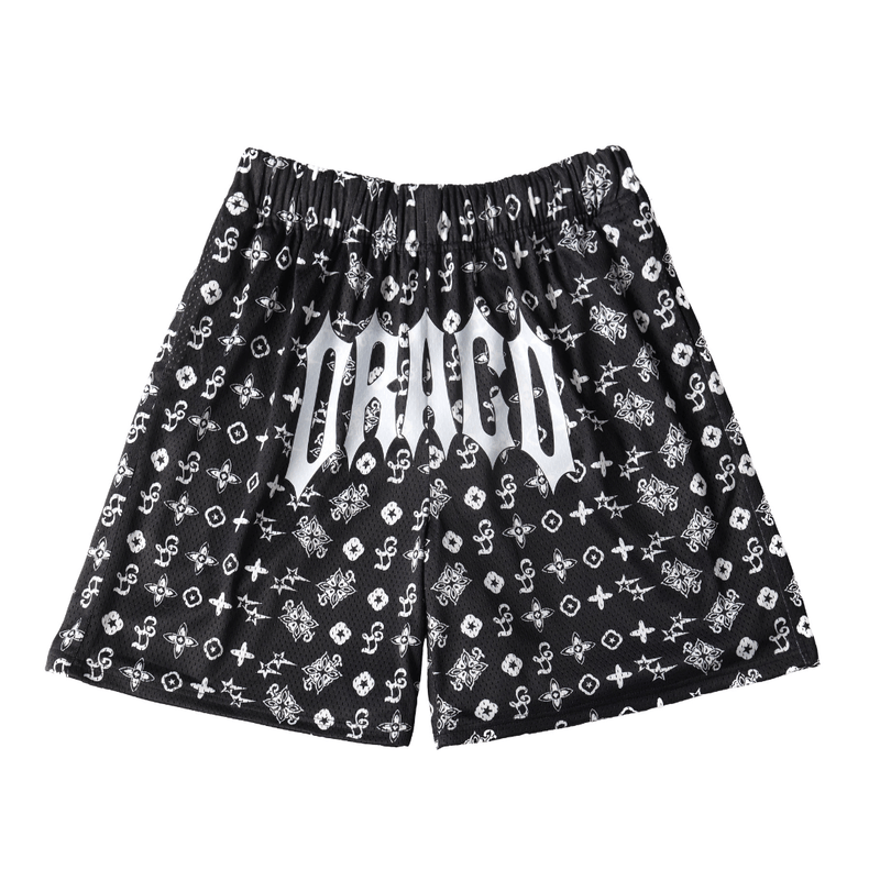 Black Monogram Shorts