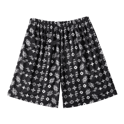 Black Monogram Shorts