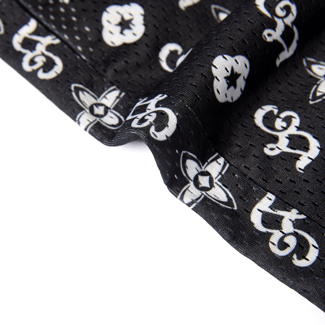 Black Monogram Shorts