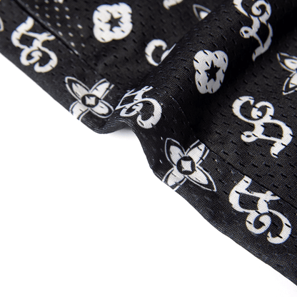 Black Monogram Shorts