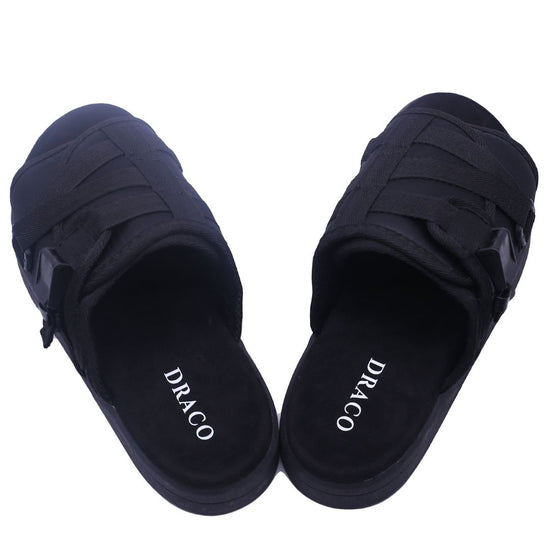 DracoSlides Comfortable Luxurious Slides For Men & Women Blackout