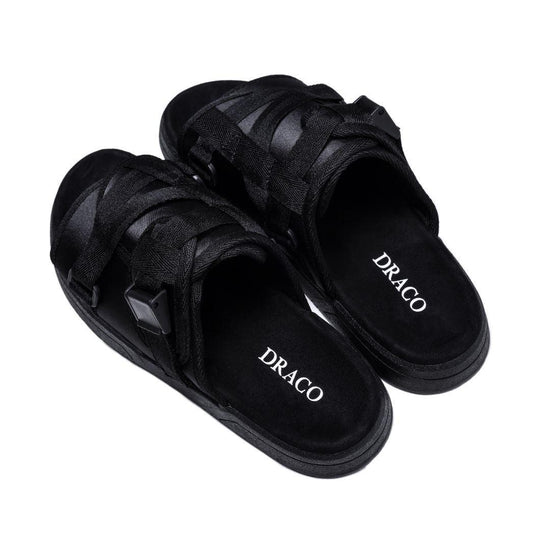 DracoSlides Comfortable Luxurious Slides For Men & Women Blackout