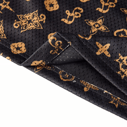 Gold Monogram Shorts