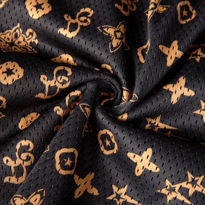 Gold Monogram Shorts