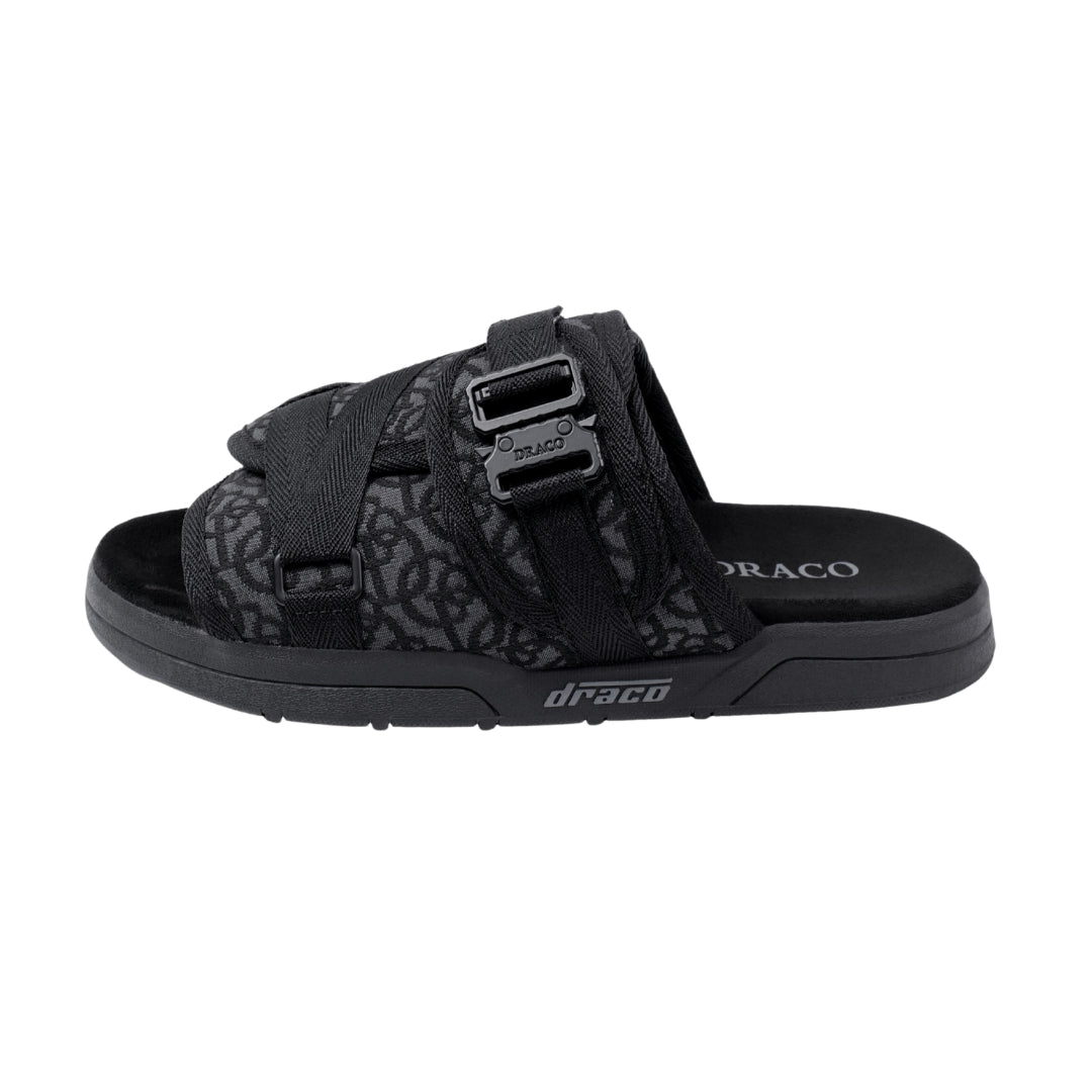DracoSlides - Comfortable Luxurious Slides For Men & Women - Black