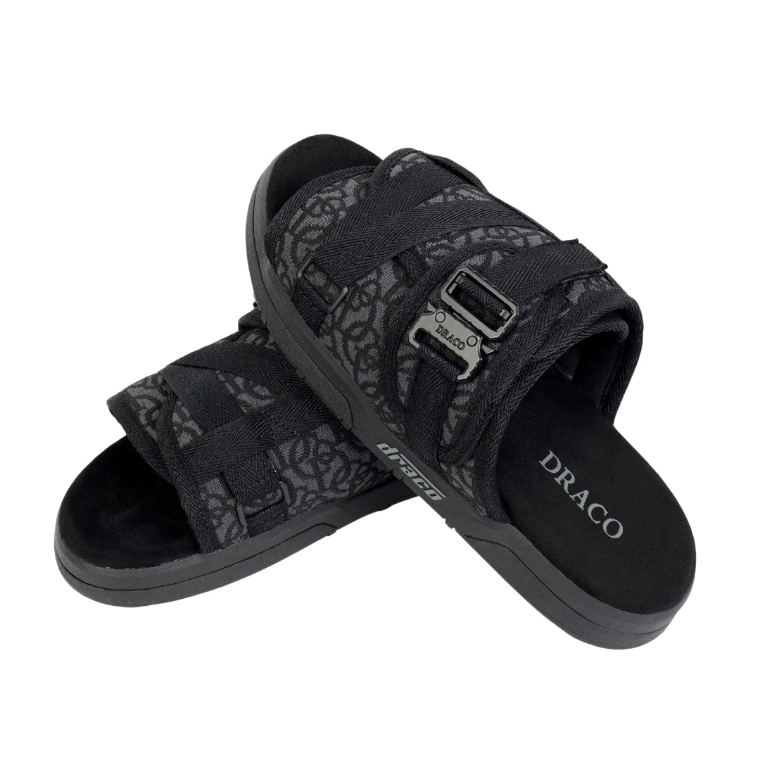 DracoSlides - Comfortable Luxurious Slides For Men & Women - Black