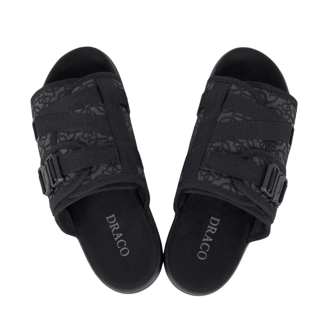DracoSlides - Comfortable Luxurious Slides For Men & Women - Black