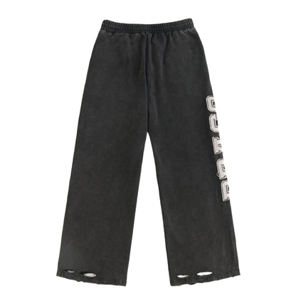 Draco Black Distressed Pants