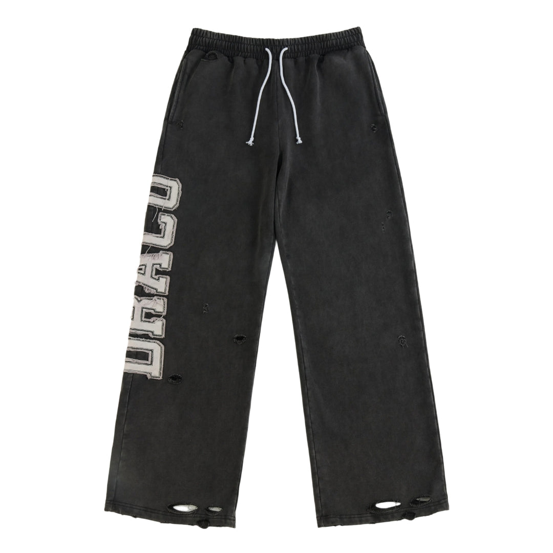 Draco Black Distressed Pants