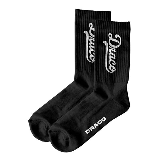 Draco Cursive Socks - Black