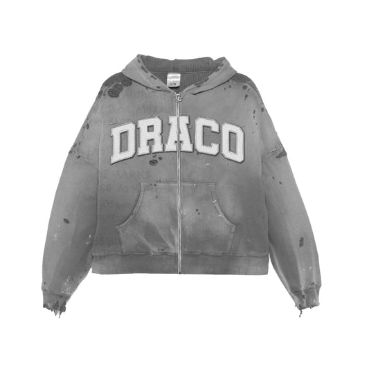 Draco Grey Distressed Sweater