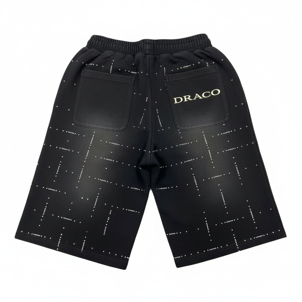 Draco Scattered Rhinestone Shorts