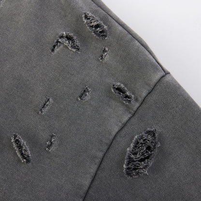 Draco Grey Distressed Zip Up
