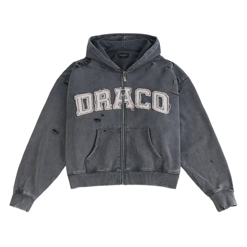 Draco Grey Distressed Sweater