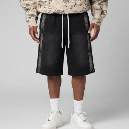 Draco Rhinestone Sweat Shorts