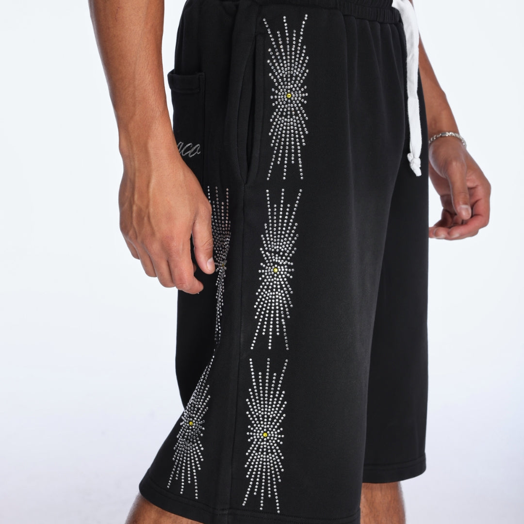 Draco Rhinestone Sweat Shorts