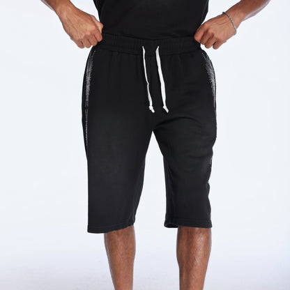 Draco Rhinestone Sweat Shorts