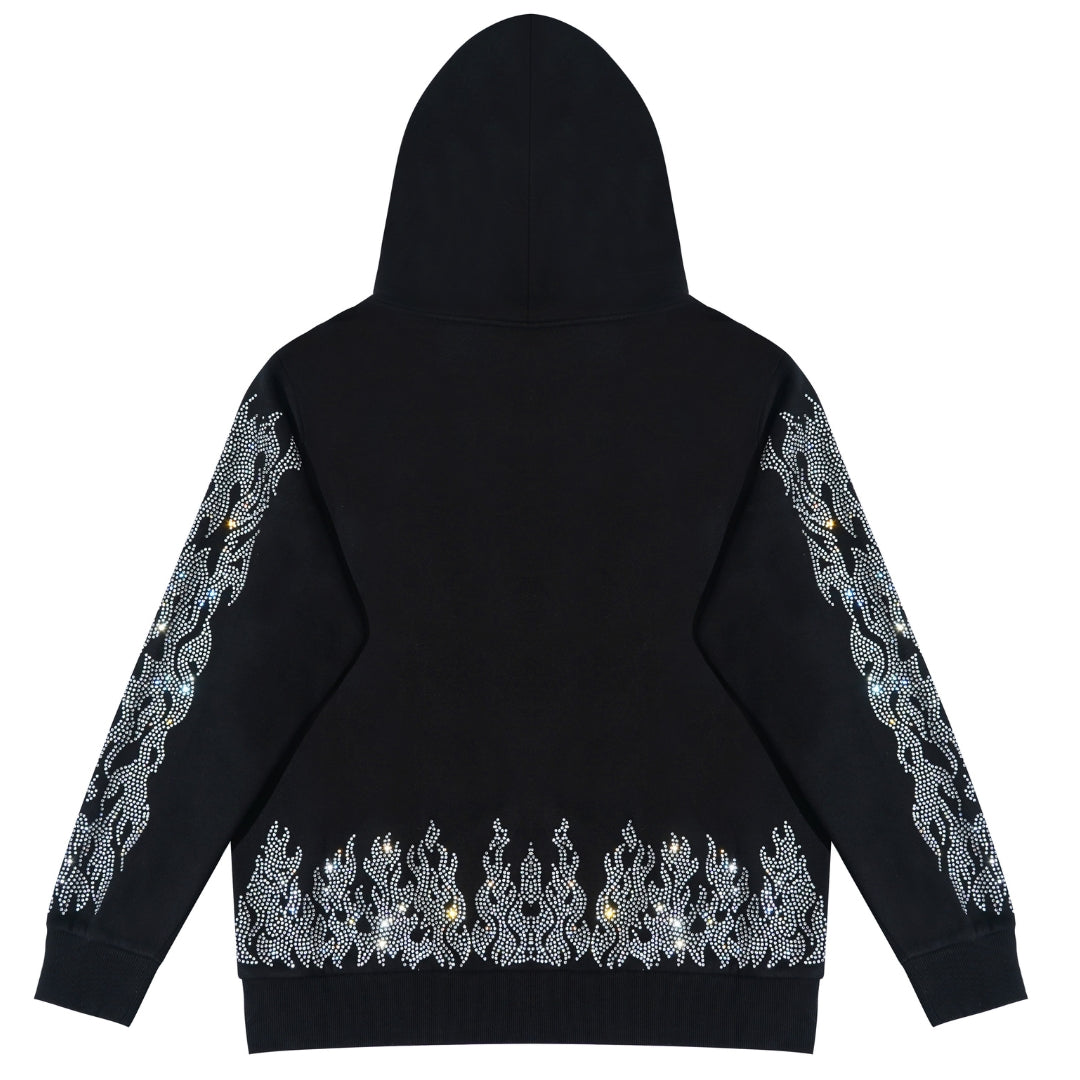 Flame Rhinestone Hoodie