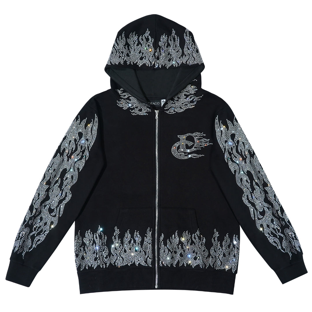 Flame Rhinestone Sweatsuit