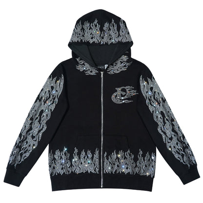 Flame Rhinestone Sweatsuit
