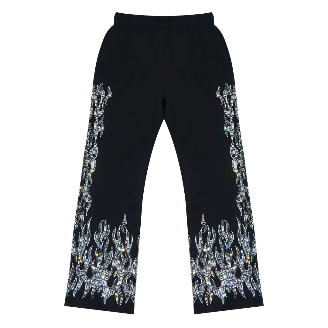Flame Rhinestone Sweatsuit