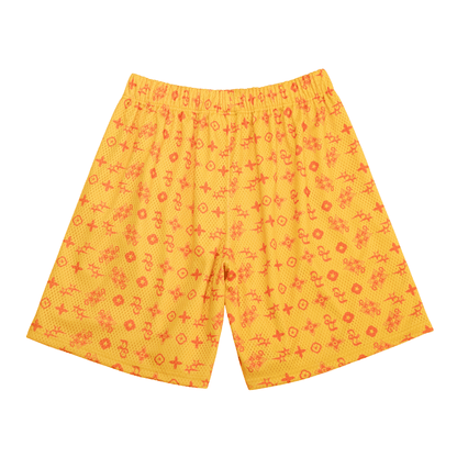 Gold Monogram Shorts