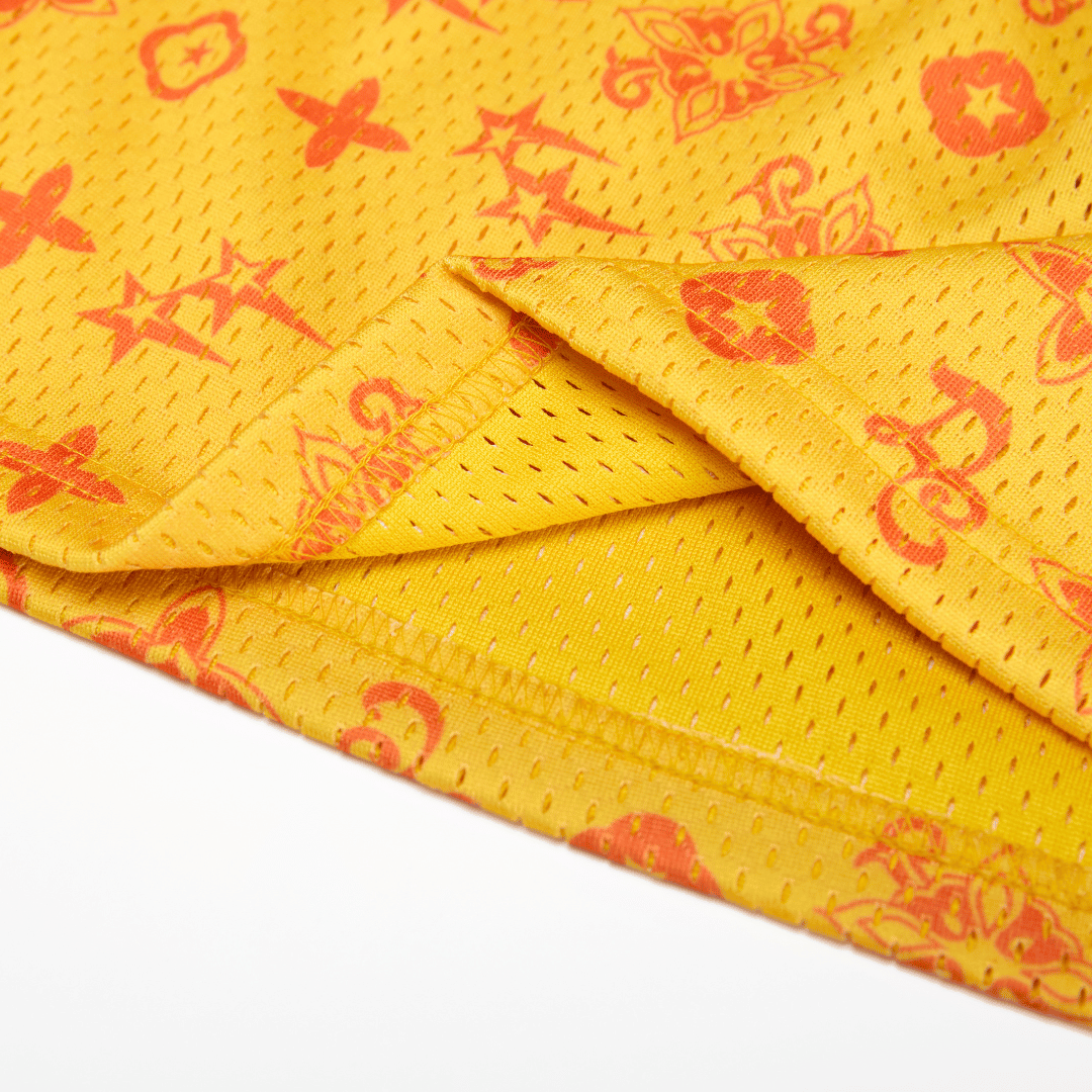 Gold Monogram Shorts