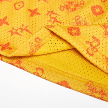 Gold Monogram Shorts