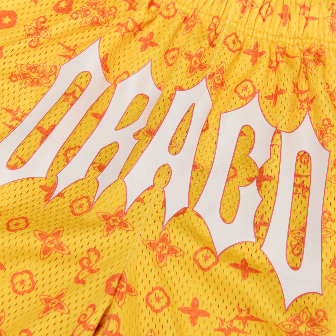Gold Monogram Shorts