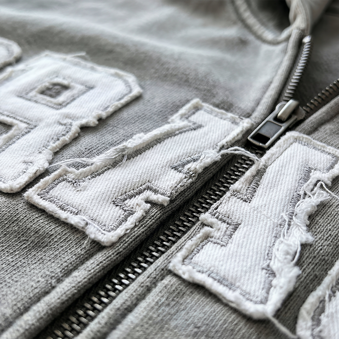 Draco Grey Distressed Sweater