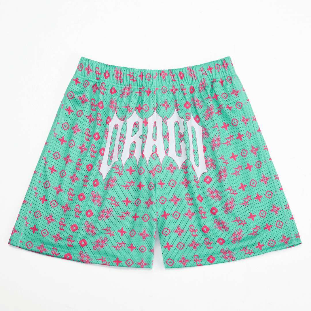 Mint Monogram Shorts