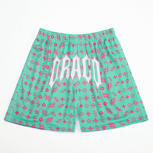 Mint Monogram Shorts