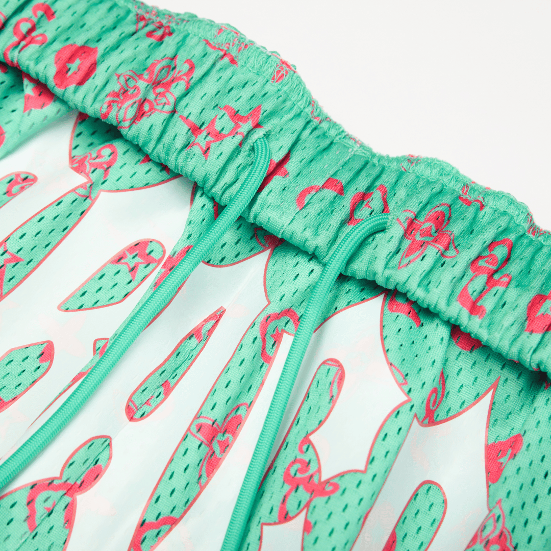 Mint Monogram Shorts