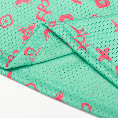 Mint Monogram Shorts