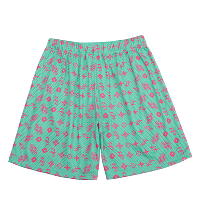 Mint Monogram Shorts