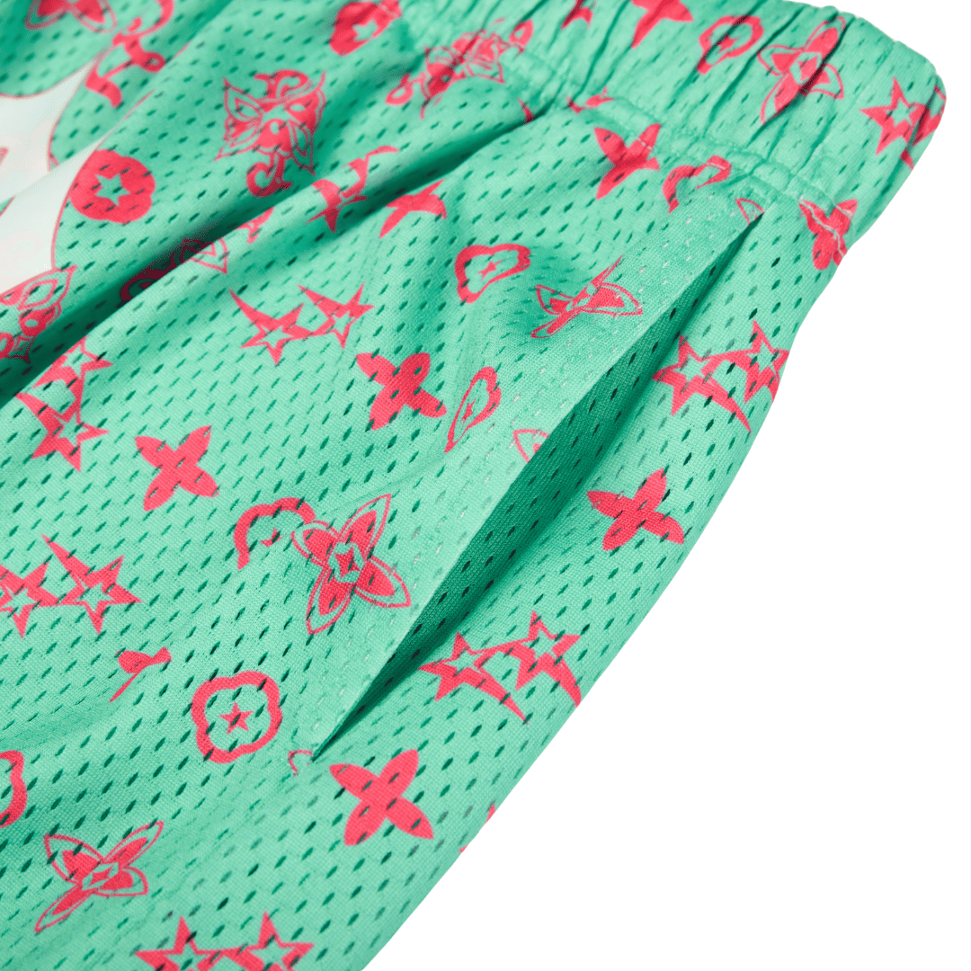 Mint Monogram Shorts